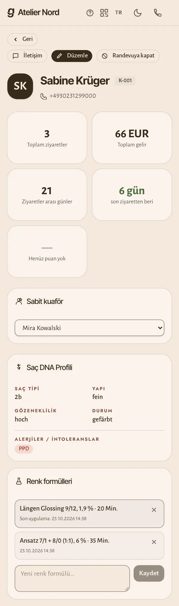 Telefonda müşteri dosyası: ziyaretler, ciro ve sektörünüzün ihtiyaç duyduğu bilgiler.